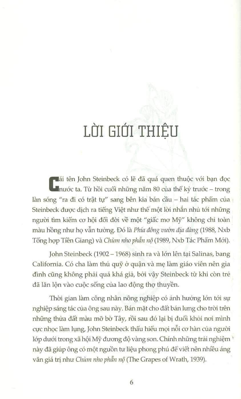 CHÙM NHO PHẪN NỘ – John Steinbeck – Phạm Thủy Ba dịch - Bách Việt – NXB Văn Học