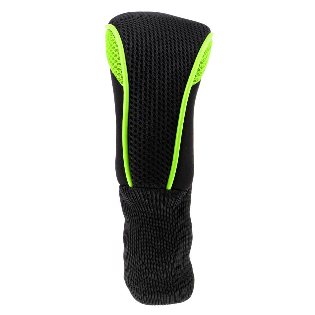 3pcs Long Neck Golf Club Head Cover Wood Headcover for  Women Black