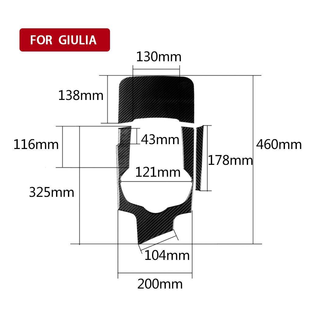 Plastic Auto Interior Decoration 3D Sticker for Alfa Giulia Stelvio