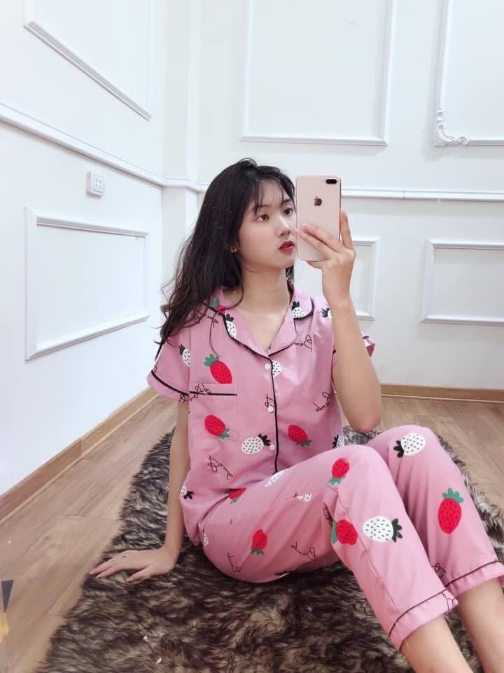 Set đồ mặc nhà tay ngắn quần dài - Giao màu ngẫu nhiên - Freesize - HUYEN