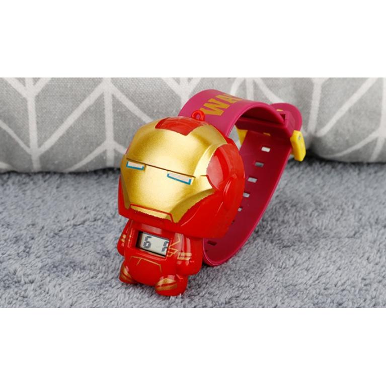 Đồng Hồ Iron Man Spider-Man Biến Hình dễ thương dễ thương H2,Đồng Hồ Công Chúa Helo kitty Dành Cho Bé Gái, Chống Nước