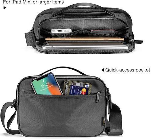 TÚI ĐEO CHÉO ĐA NĂNG TOMTOC (USA) CROSSBODY FOR TECH ACCESSORIES AND IPAD MINI 7.9INCH