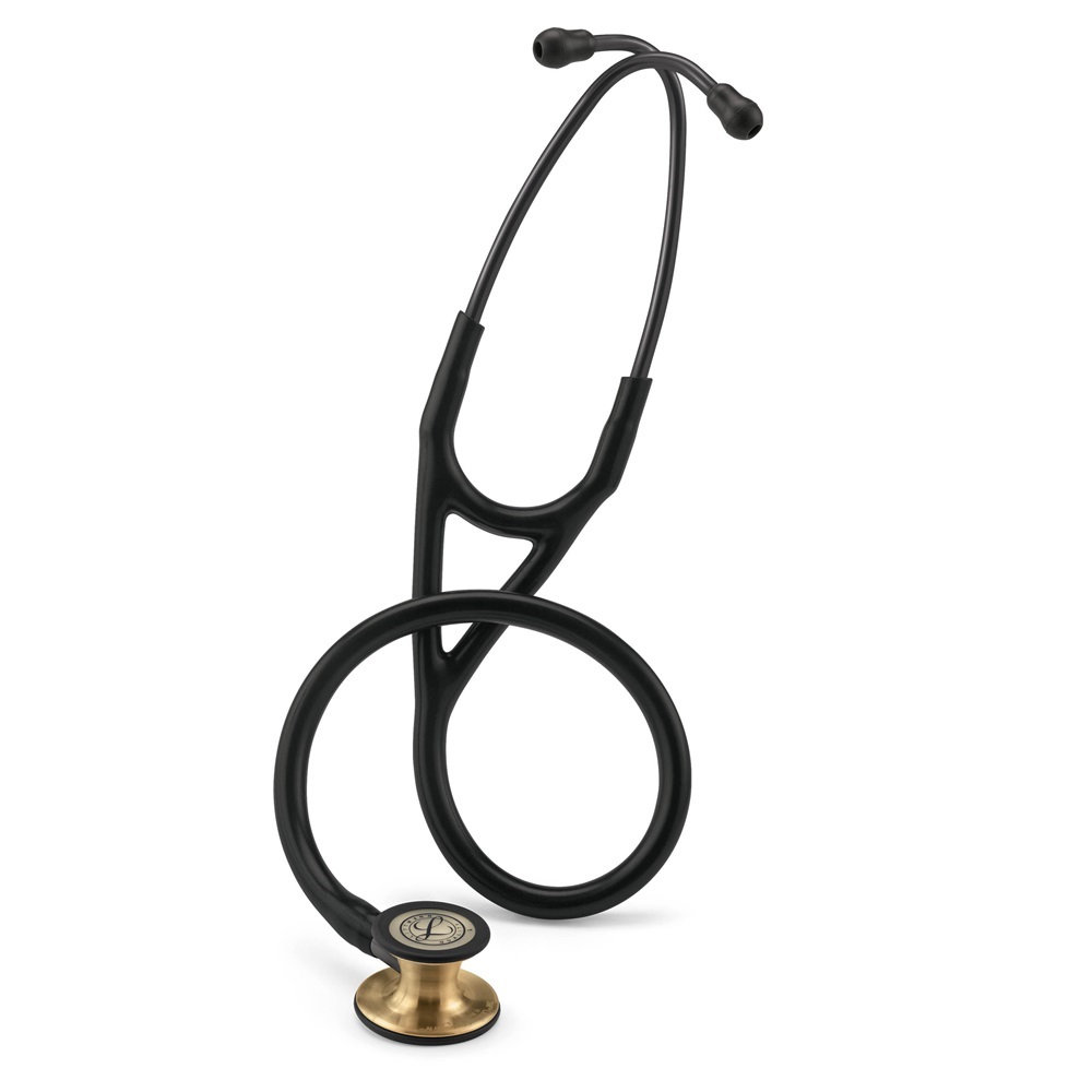 Ống nghe y tế 3M Littmann Cardiology IV, mặt nghe màu đồng, dây nghe đen, 27 inch, 6164