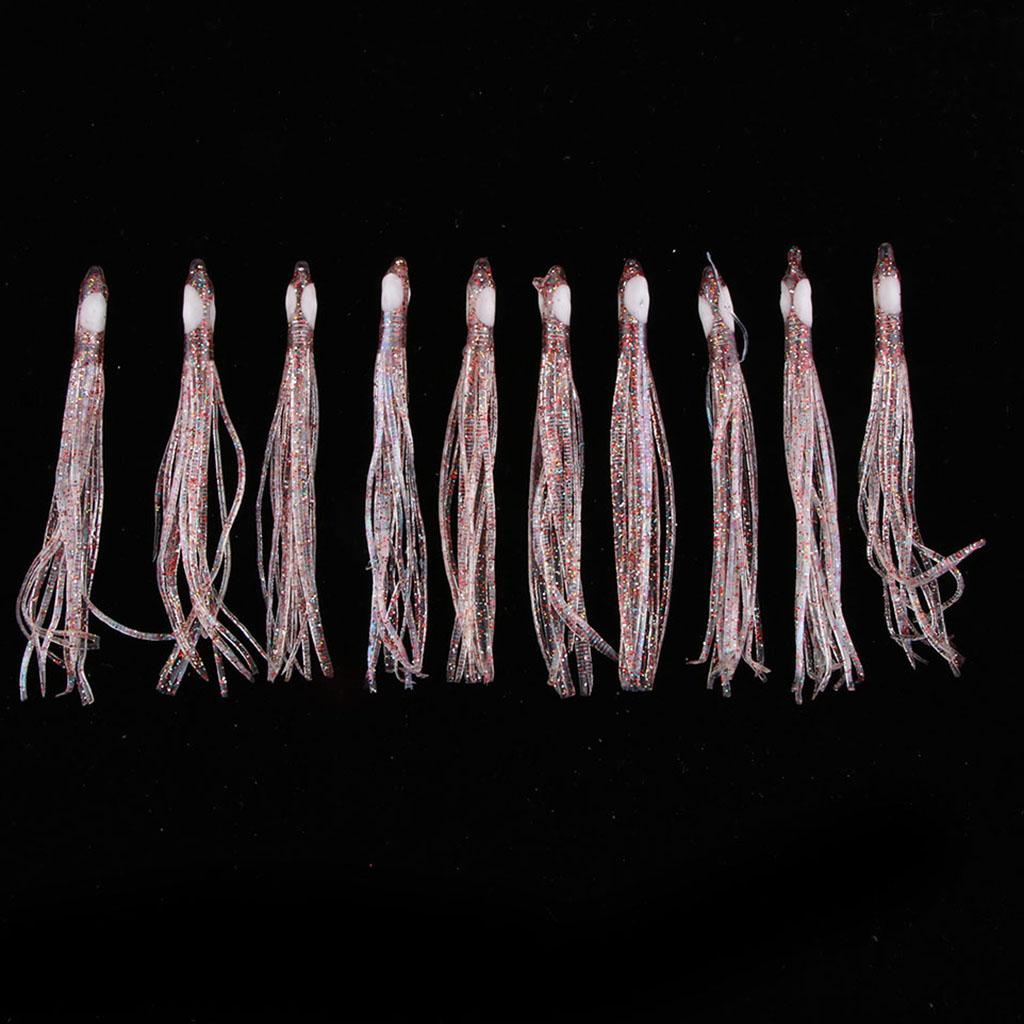10pcs Fishing Lures Squid Octopus Skirts Lures Soft Baits Crankbaits