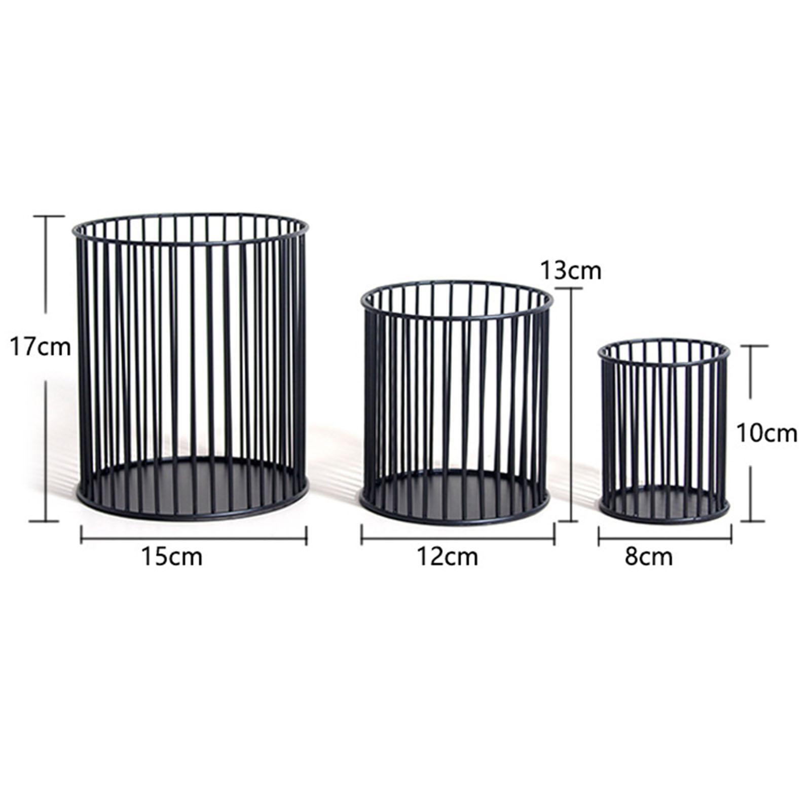 Decorative Candles Holder, Iron Wire Candlestick Holder, Pen Organizer Box Rustic Metal Tealight Candle Holder, for Desktop