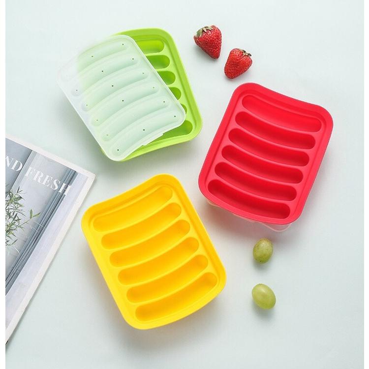 Khuôn làm xúc xích silicon chịu nhiệt cho bé ăn dặm