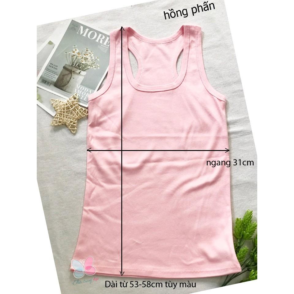 Bộ 03 Áo Thun 3 lỗ freesize từ 40-48kg thun Borip màu trơn Cho Nữ