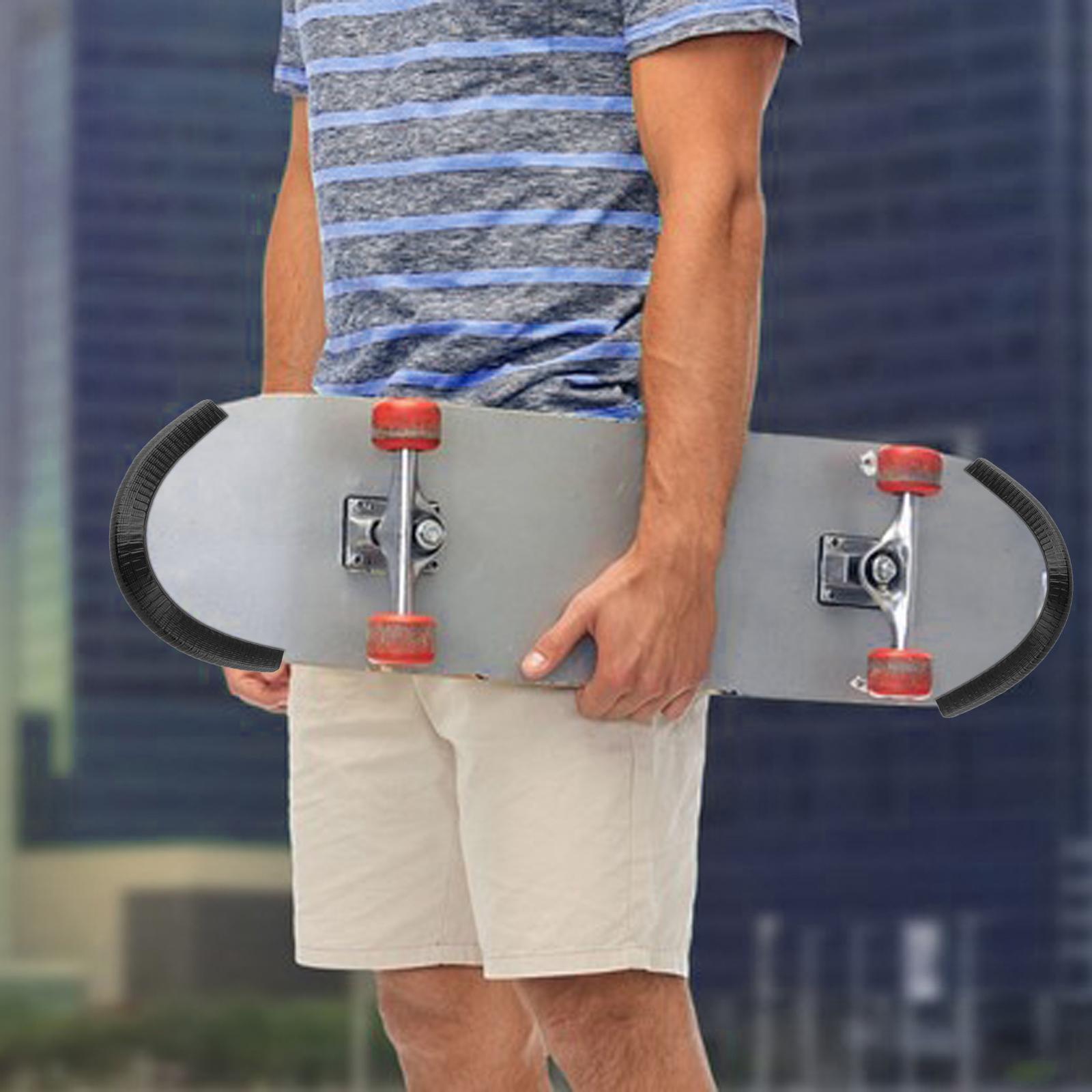 2Pcs Edge Protection Strip Longboard Skateboard Deck Guards Protector for Outdoor Sports
