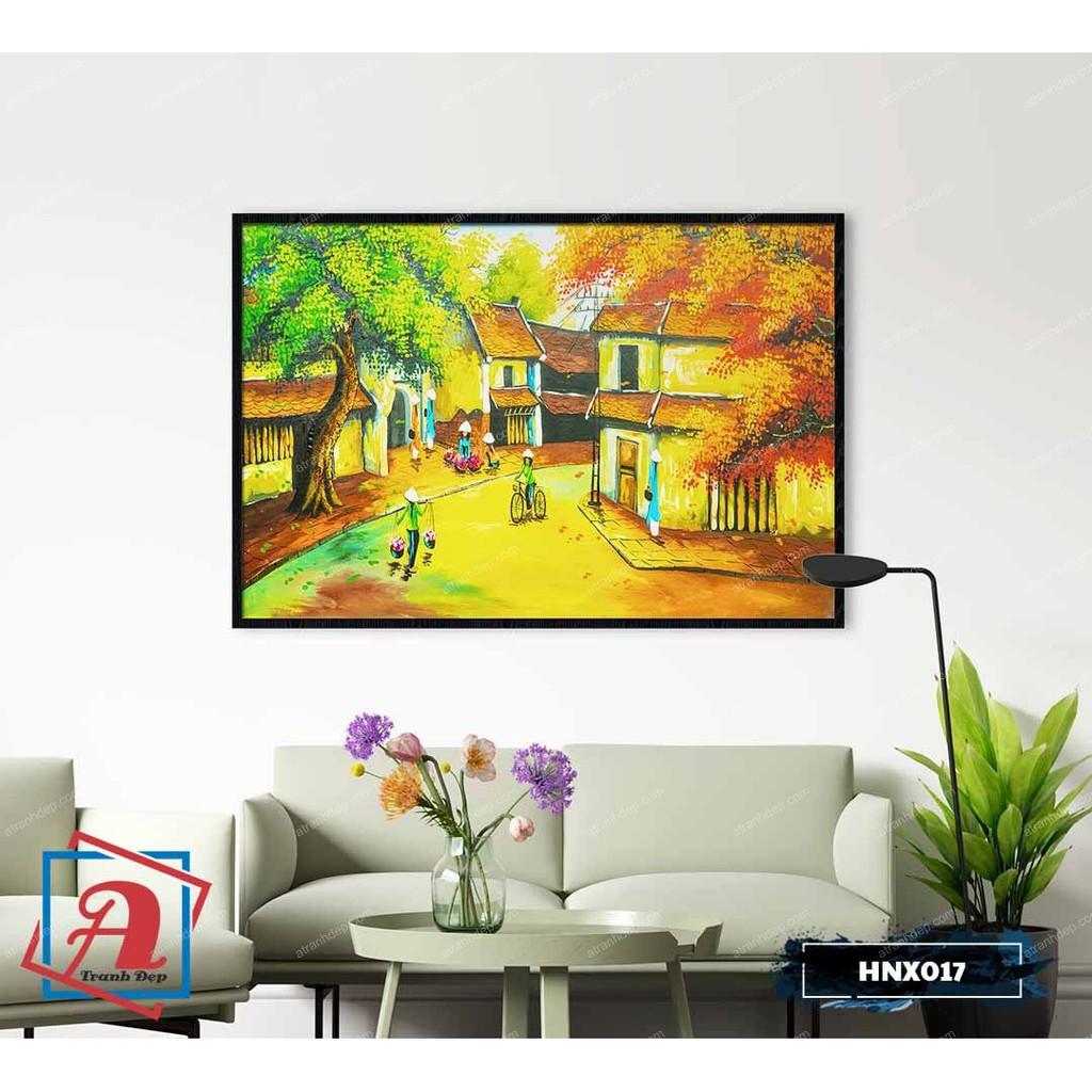 Tranh in lụa phố cổ Hà Nội - HNX017