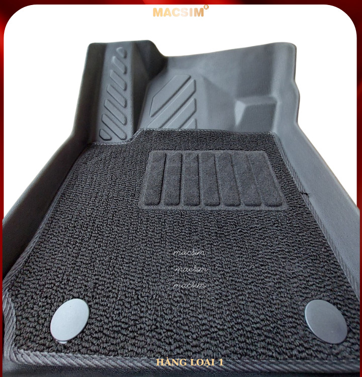 Hình ảnh Thảm lót sàn ô tô 2 lớp cao cấp dành cho xe Kia Morning 2017-2022 (sd) nhãn hiệu Macsim chất liệu TPE màu đen