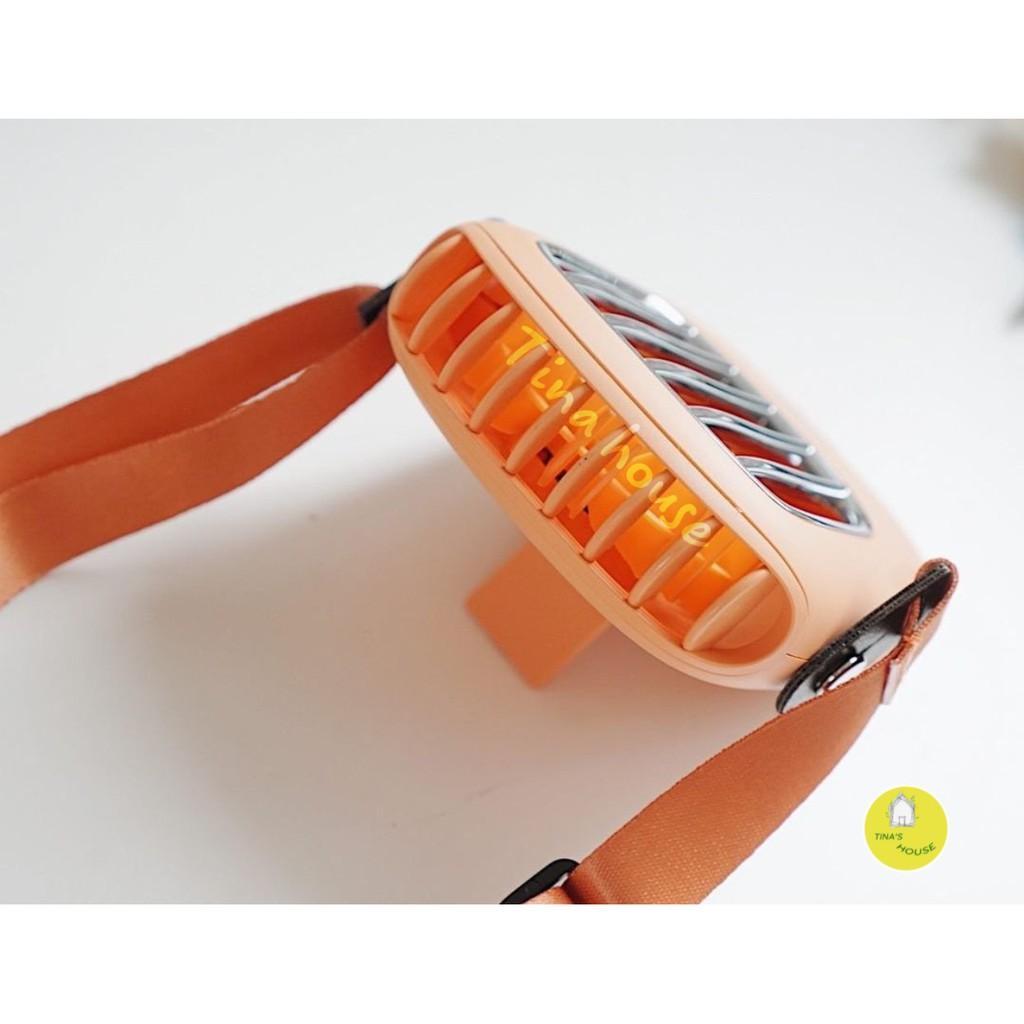 3 Cấp độ Quạt đeo cổ,quạt sạc tích điện mini cầm tay + sticker siêu dễ thương