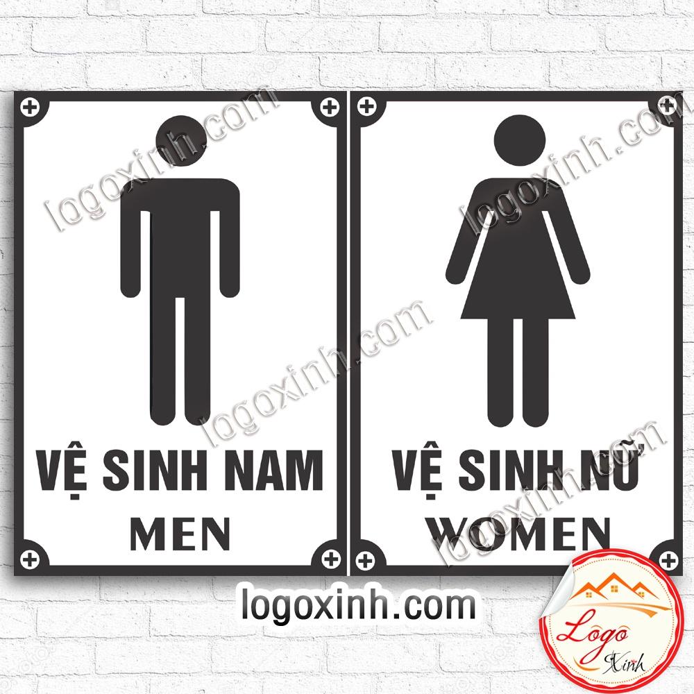 LOGO STICKER TEM BIỂN CHỈ DẪN NHÀ VỆ SINH NAM NỮ, TOILET WC RESTROOM, CHỈ DẪN KHU VỆ SINH