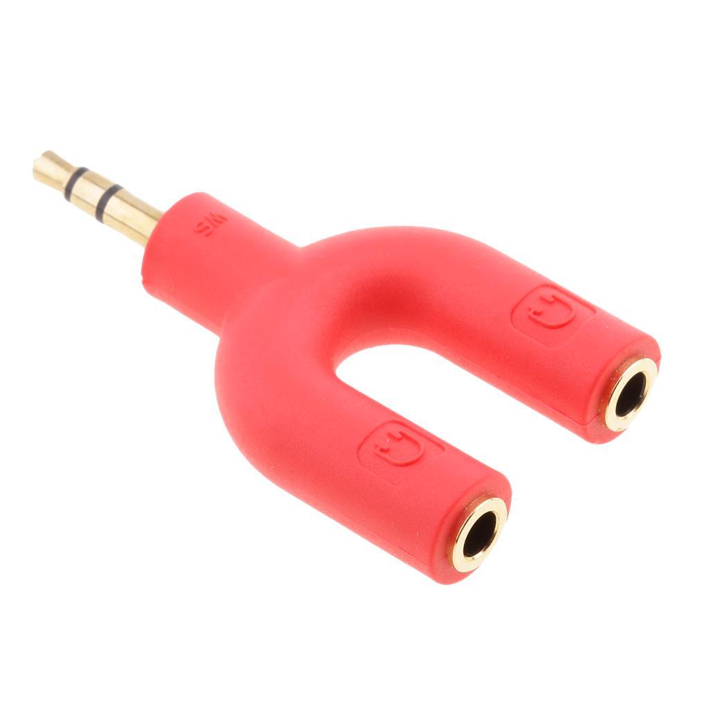 Audio Splitter , 3.5mm Male to 2 Female Socket Adapter, Stereo Cable