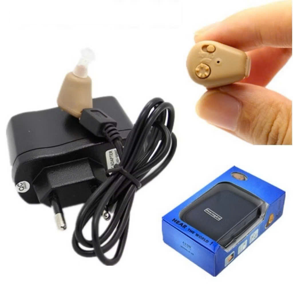 Máy Trợ Thính AXON Mini Nhét Tai Không Dây – Kèm 3 Nút Tai, Khuếch Đại Âm Thanh Cao Cấp, đèn trang trí