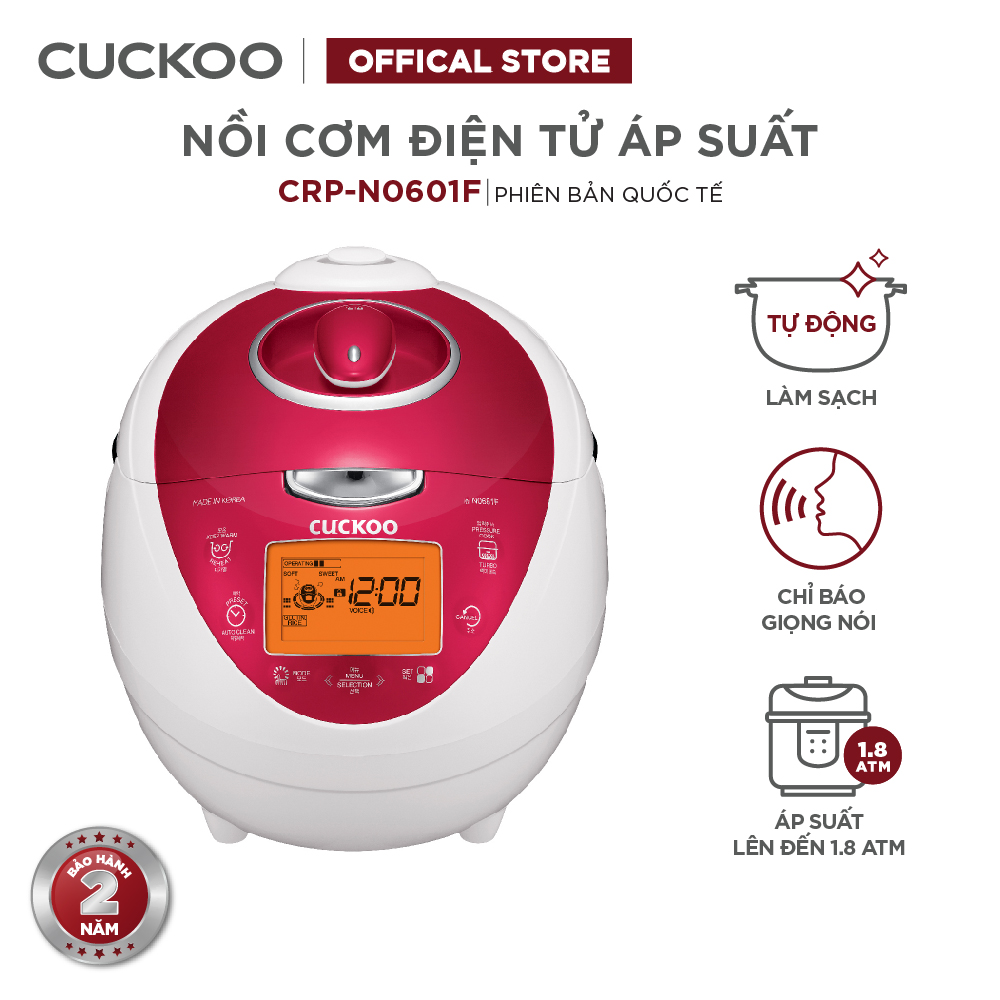 Nồi cơm điện tử áp suất Cuckoo 1.08L CRP-N0601F - Hàng chính hãng