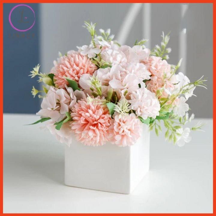 Chậu Hoa Để Bàn, Bình Hoa Để Bàn Trang Trí Nhà Cửa, Cửa Hàng, Văn Phòng