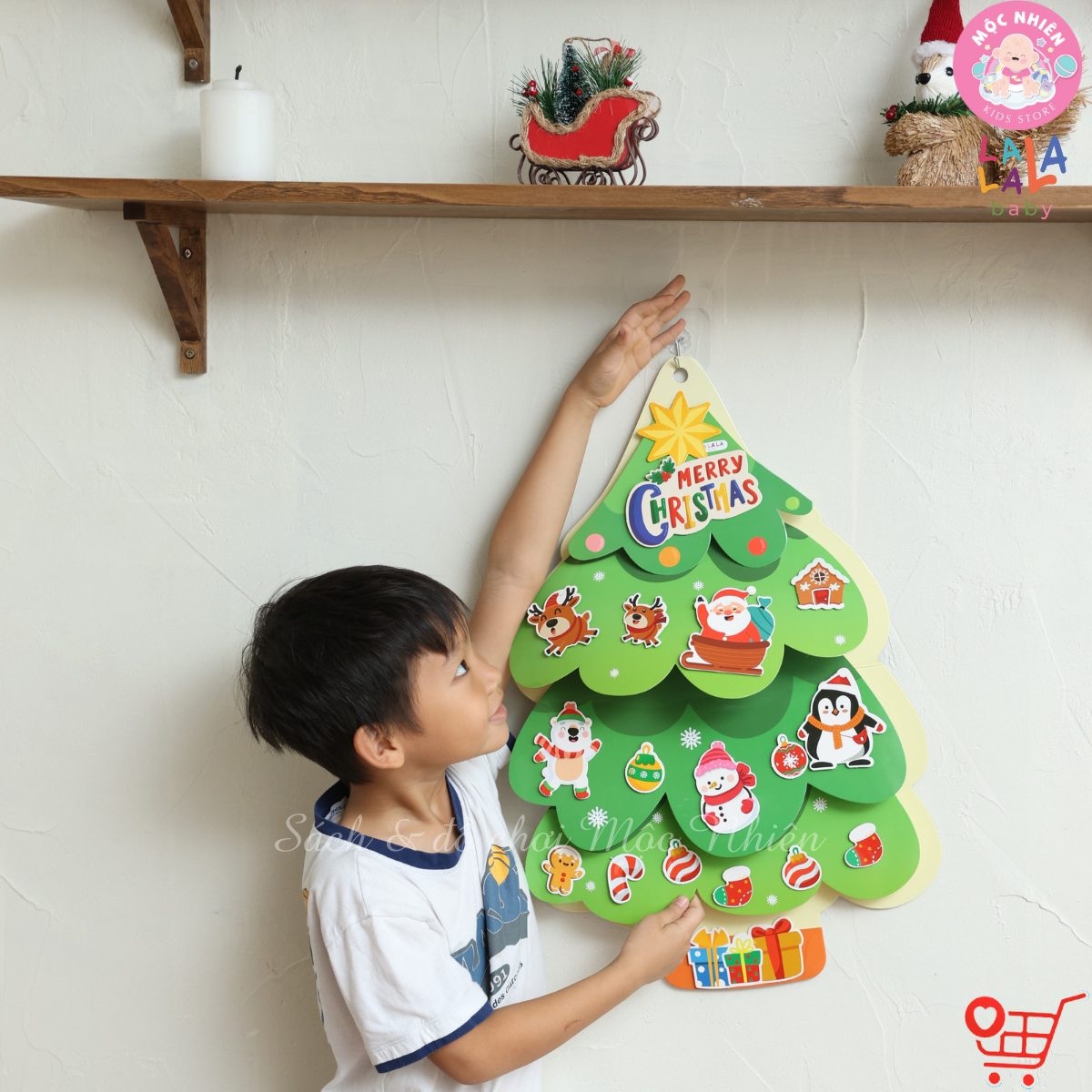 Cây Thông Noel Treo Tường 3D LalaXmas Tree - Đồ Chơi Thủ Công Cho Bé Lalala Baby