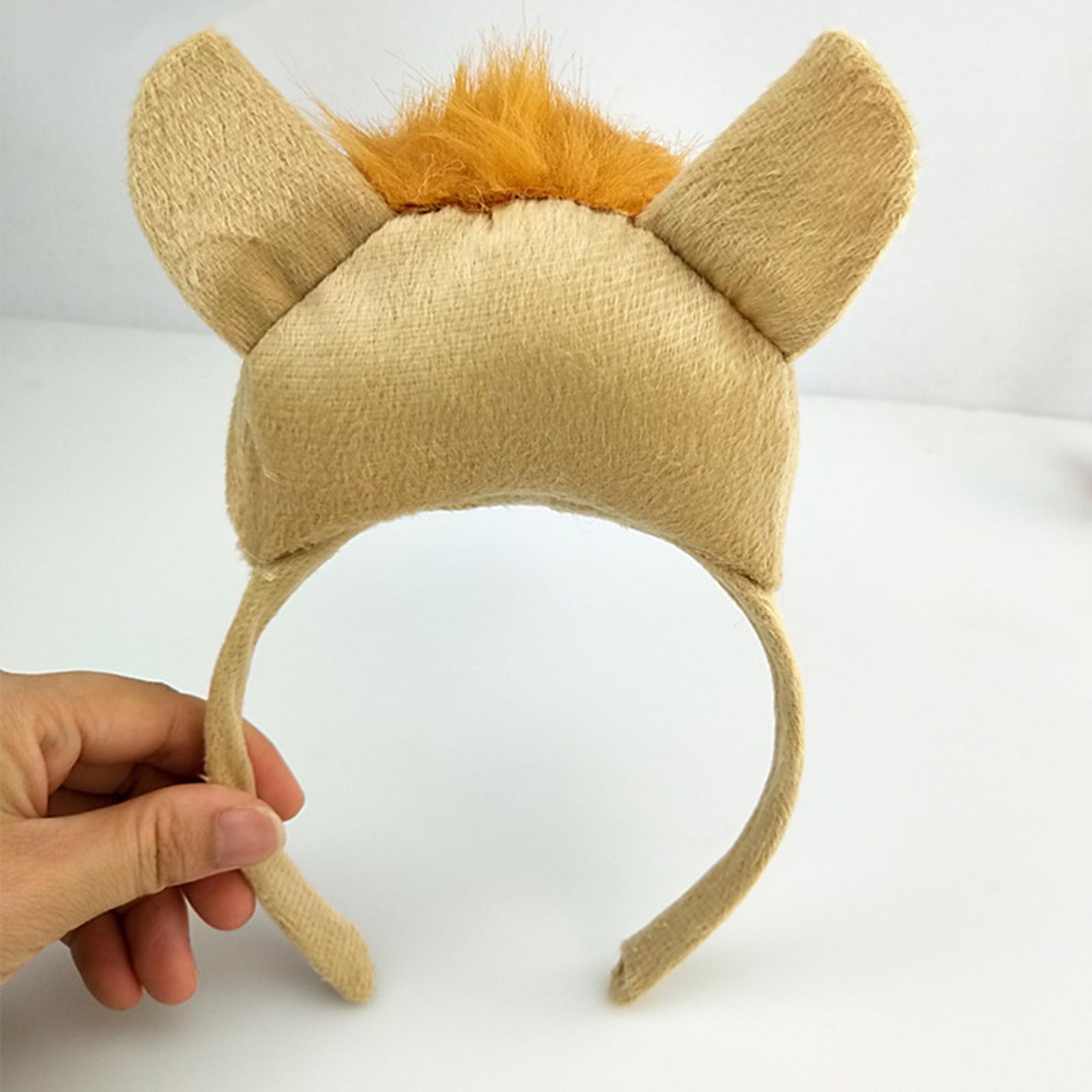 Kids Horse Costume, Ears Headband Bow Tie Tail Hair Band Elastic Strap, Animal Fancy Costume Kits for Carnival, Performance, Masquerades Cosplay