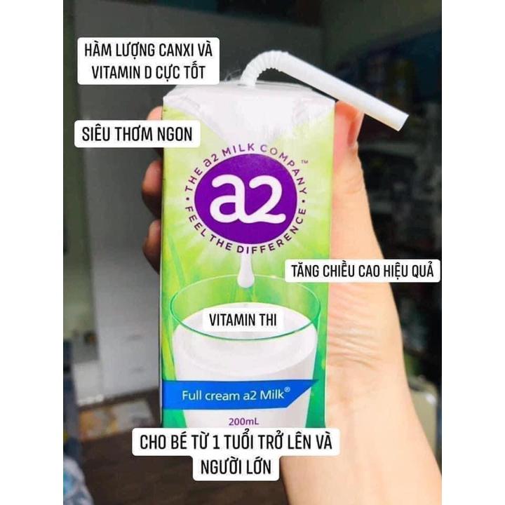 Sữa Tươi A2 200ml Nguyên Kem dạng nước - Date xa