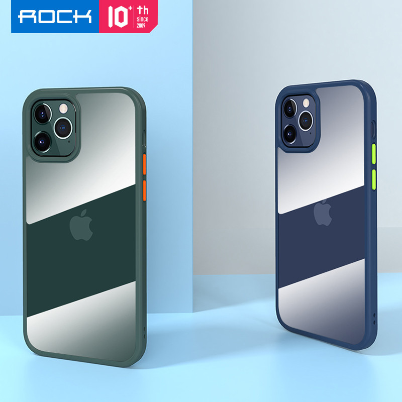 Ốp lưng trong suốt cho iPhone 12 Pro trang bị viền silicon chống sốc bảo vệ 720 độ Hiệu Rock Guard Pro (độ đàn hồi cao, chống trầy xước, chống ố vàng, tản nhiệt tốt) - Hàng nhập khẩu