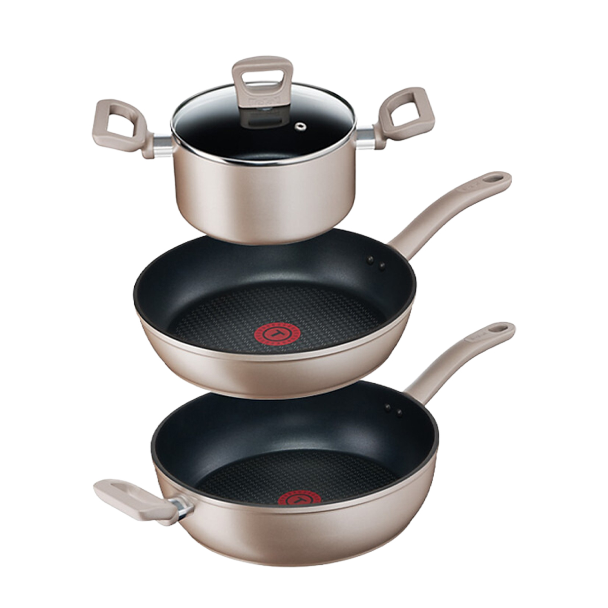 Bộ 3 nồi chảo chống dính đáy từ Tefal Sensations dùng cho mọi loại bếp - Hàng chính hãng