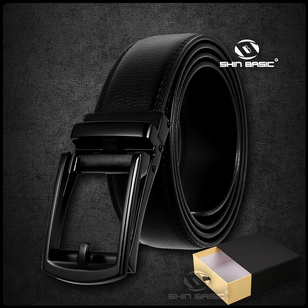 Dây Thắt Lưng, Nịt Nam Da Bò Cao Cấp - ShinBasic, Bảng Khoá Tự Động, Thời Trang Công Sở, BELTS21BAS09-2