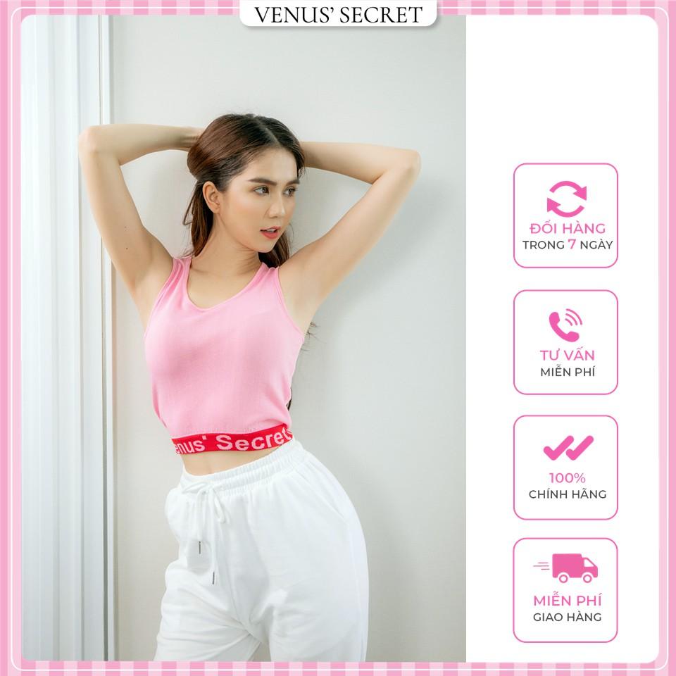 Áo croptop sát nách nữ cổ tròn ôm dáng thời trang VENUSSECRET