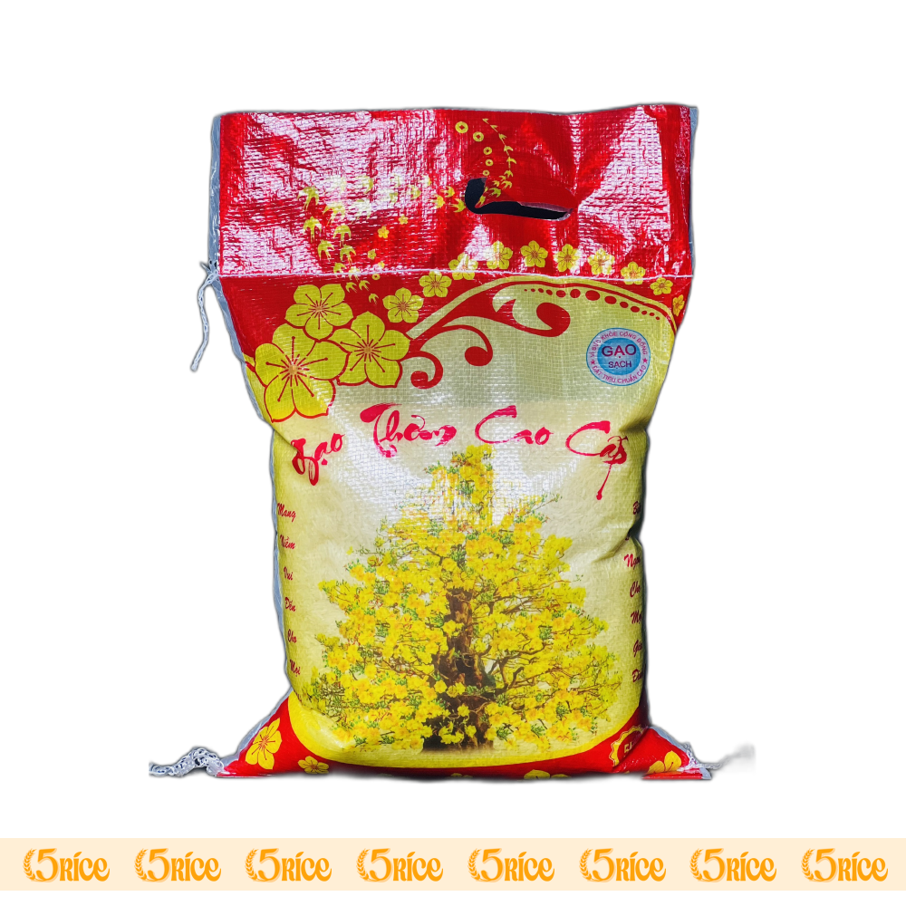 Gạo thơm cao cấp - Túi 10kg - Gạo thượng hạng thơm dẻo, đậm vị 5RICE