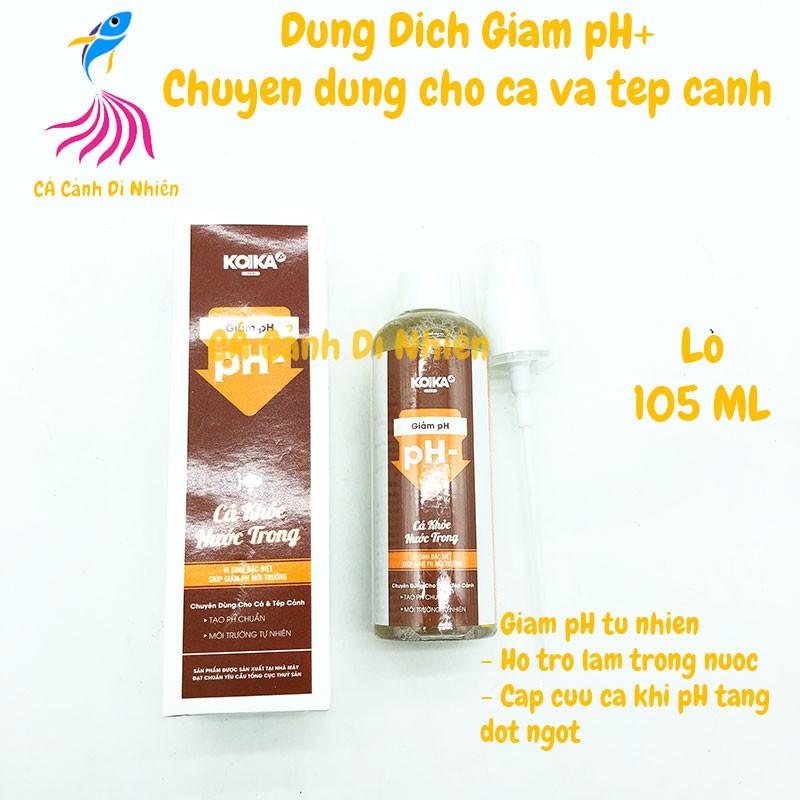 Dung dịch GIẢM pH- cho hồ cá và tép cảnh KOIKA 105 ML