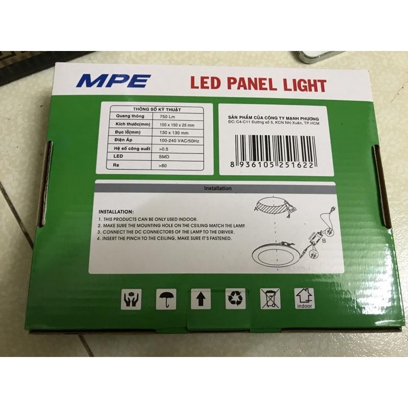 Đèn led âm trần 9w 3 chế độ màu Mpe panel