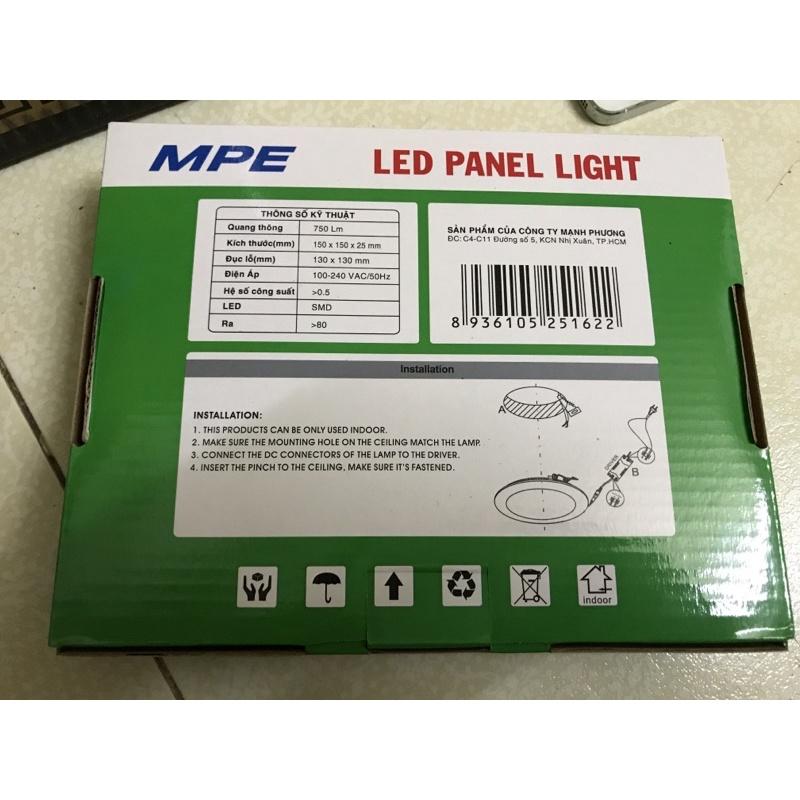 Đèn led âm trần 9w 3 chế độ màu Mpe panel (RPL-9/3C)