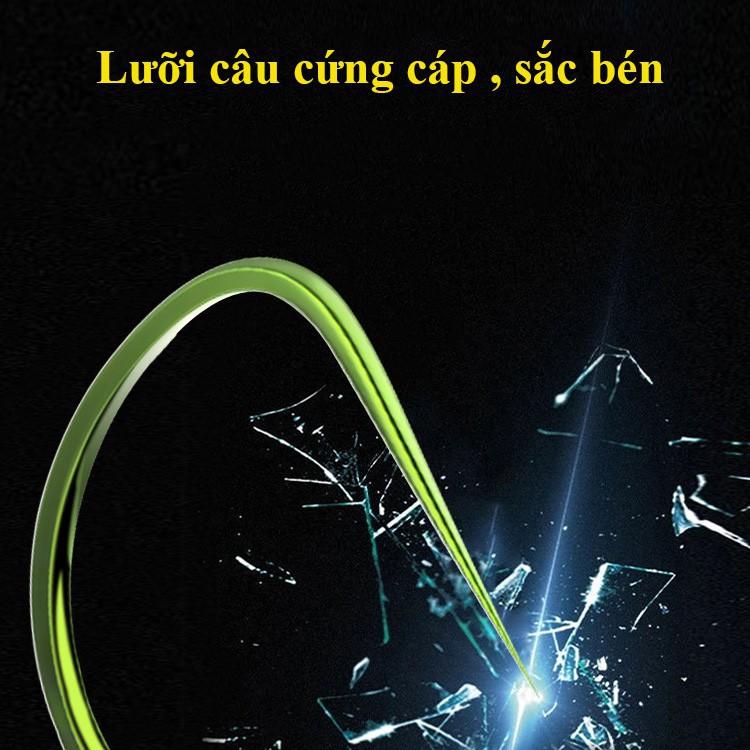 Lưỡi Câu Cá Không Ngạnh Thép Carbon 110C thiết kế dạng phẳng Siêu Sắc Bén Chuyên Câu Đài , Câu Đơn
