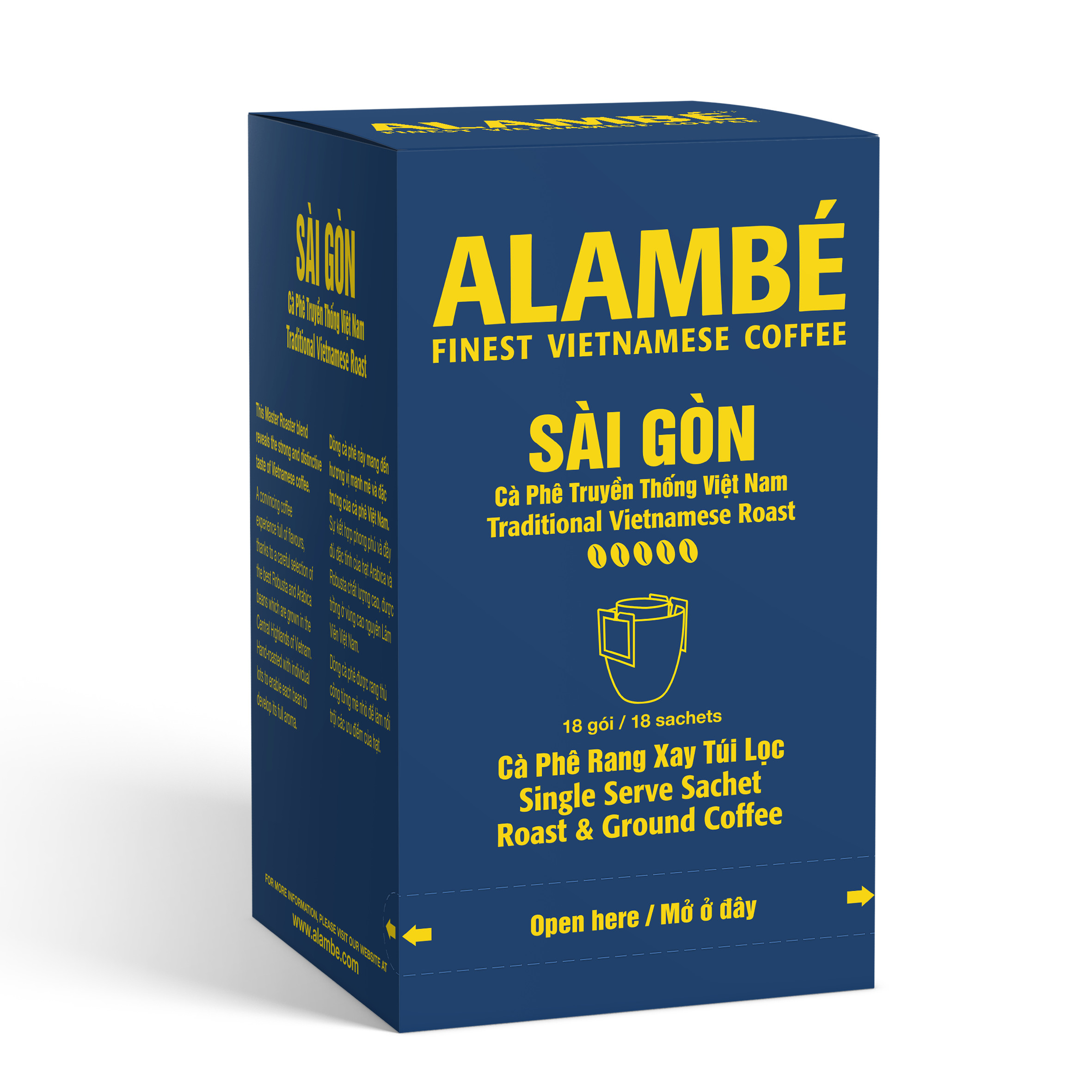 CÀ PHÊ TÚI LỌC ALAMBÉ - SÀI GÒN (18 gói x 10g)