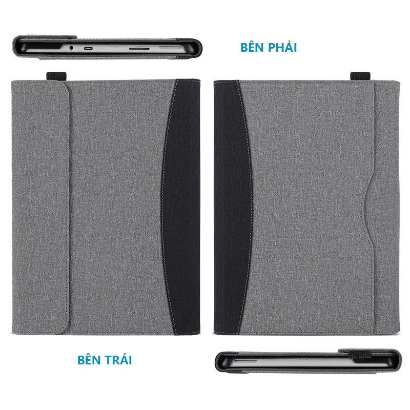 Bao Da dành cho Microsoft Surface Pro 8 Zaki Kẻ Sọc - Hàng Nhập Khẩu