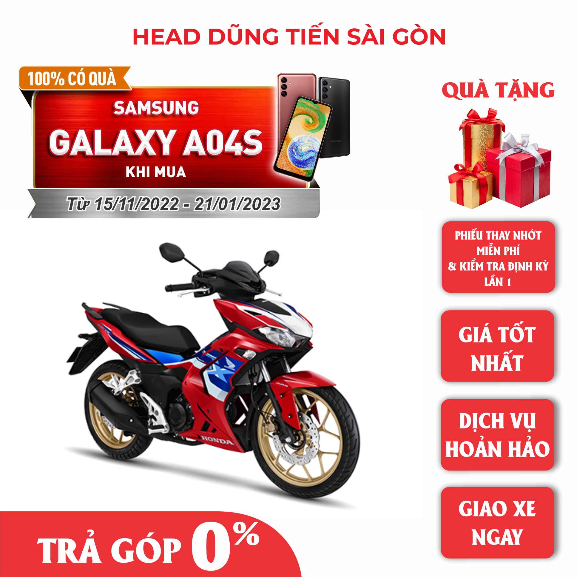 Xe Máy Honda Winner X Thể Thao 2023 - Đỏ đen trắng