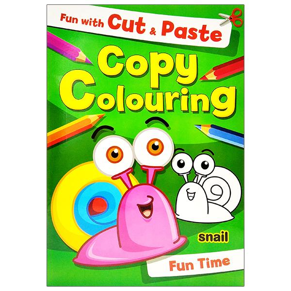 Fun With Cut &amp; Paste Copy Colouring: Snail Fun Time