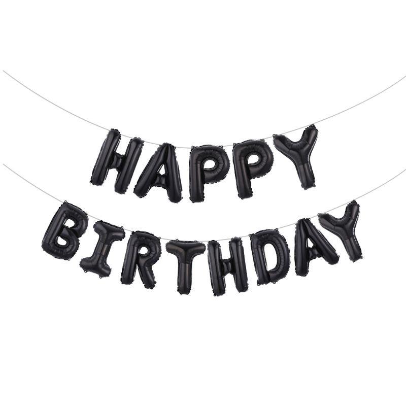 Sỉ bộ bong bóng chữ Happy birthday chúc mừng sinh nhật chọn màu QB1108