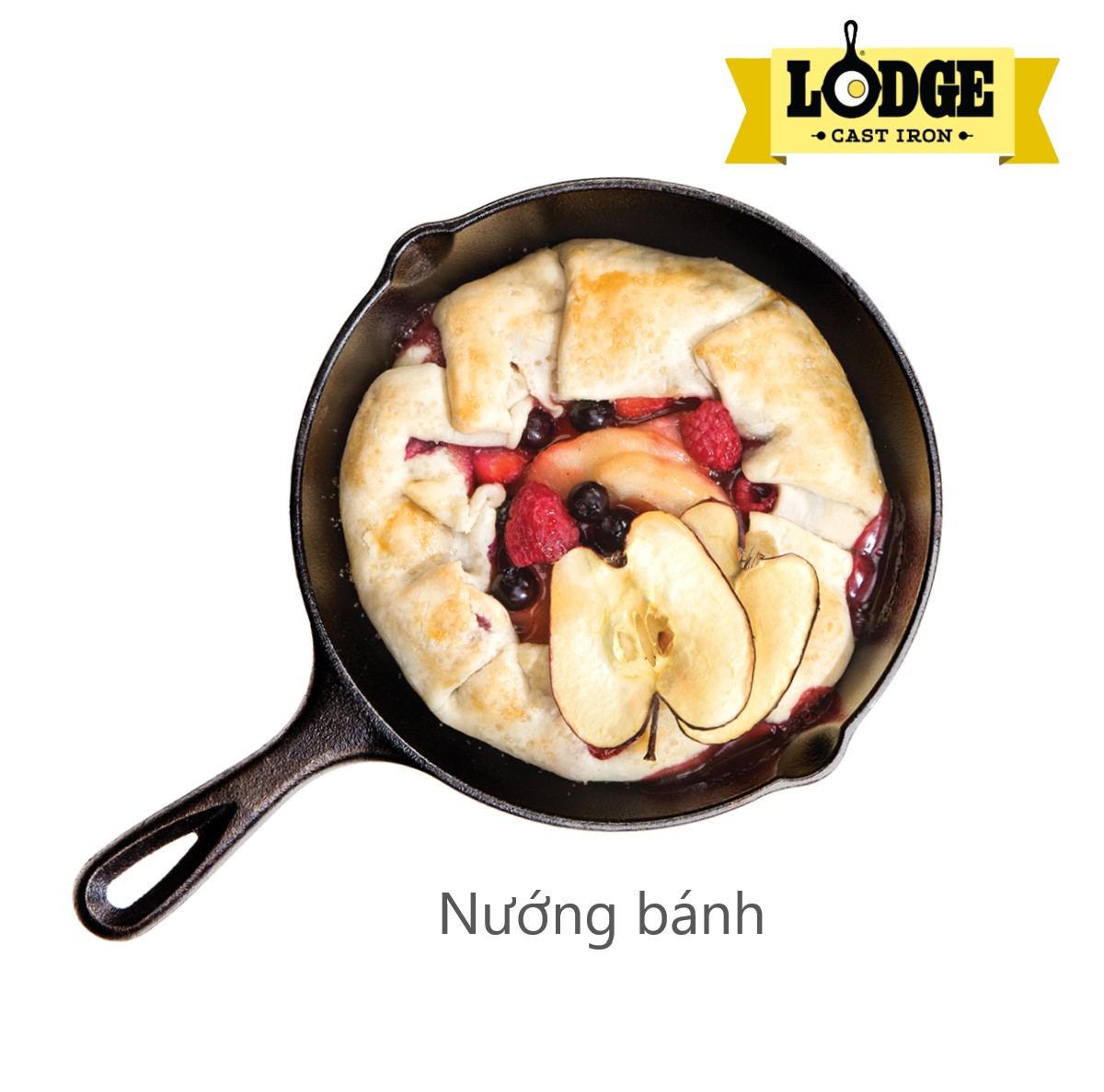 Chảo gang đúc chính hãng Lodge 20.3 cm - L5SK3. Chảo dùng nướng, chiên, xào, áp chảo thực phẩm