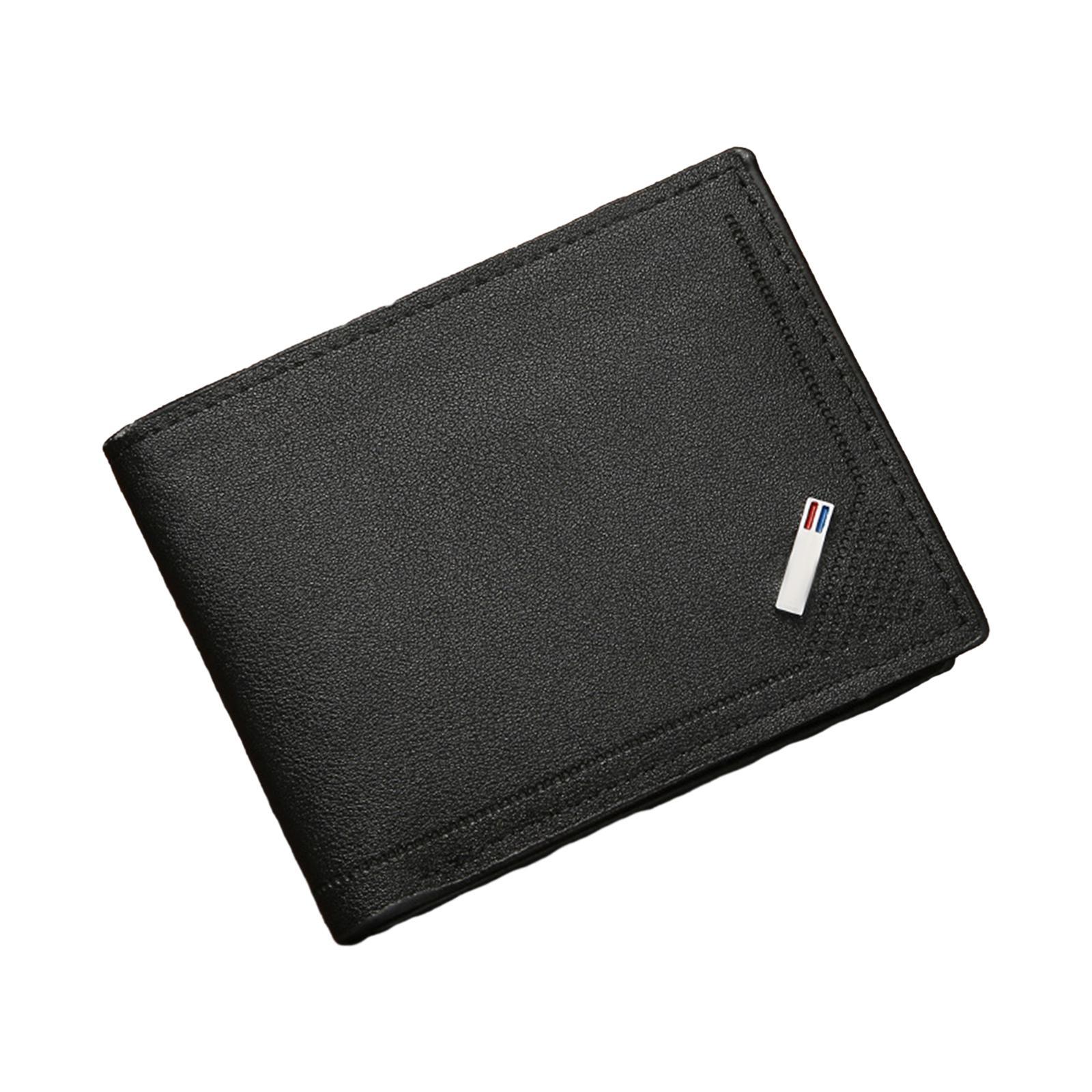 Men Wallet Wallet Organizer PU Leather Fashionable Simple Short Clutch Card Holder for Husband Father Dating Street Gift