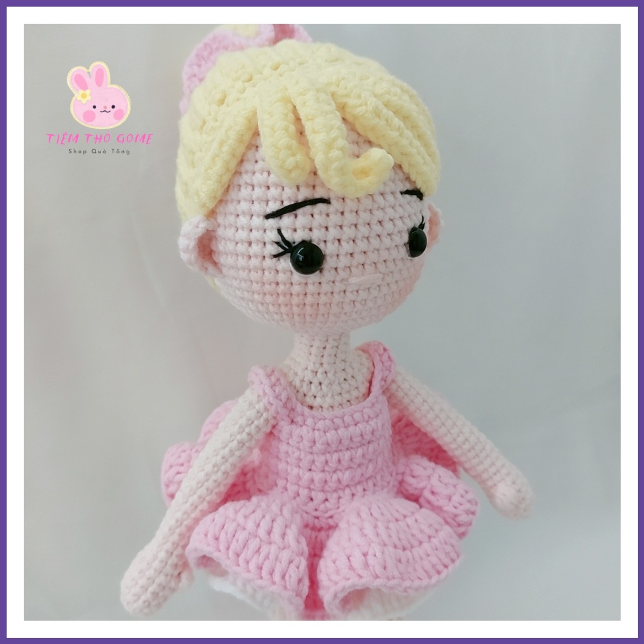Búp bê nhồi bông, búp bê len móc handmade, Búp Bê Balle 30, quà cho bé