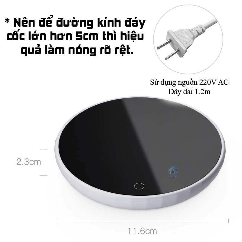 Đế hâm nóng cốc sữa đa năng thông minh , Nội Địa làm nóng nhanh ở mức nhiệt 55 độ C tiện dụng , tiết kiệm điện , an toàn sử dụng