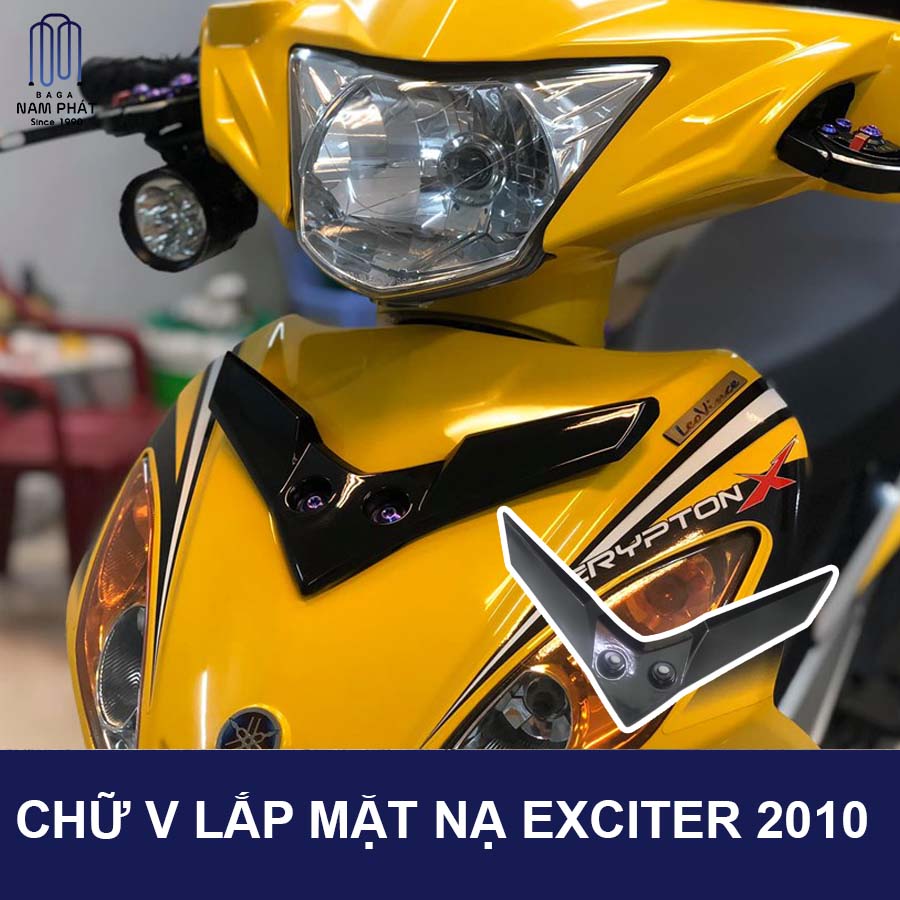 Chữ V gắn mặt nạ Exciter 2010