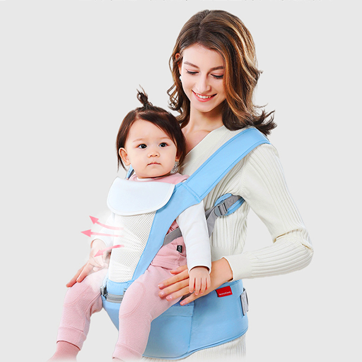 Địu cho bé chống gù, địu em bé đa năng nhiều tư thế có ghế vải lưới thoáng mát cho bé – SSS013