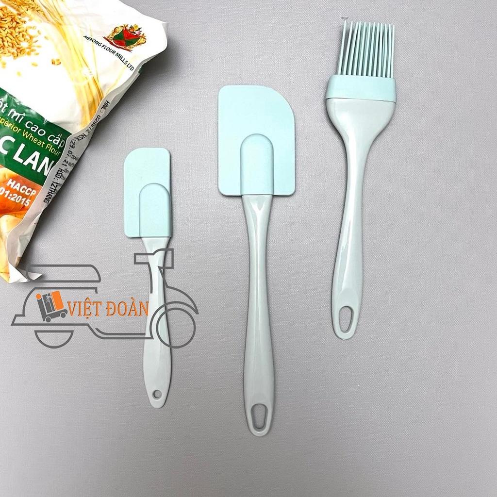 BỘ CỌ VÉT SILICON cao cấp , chịu nhiệt tốt (COMBO 3 MÓN) - Dụng cụ làm bánh, nấu ăn