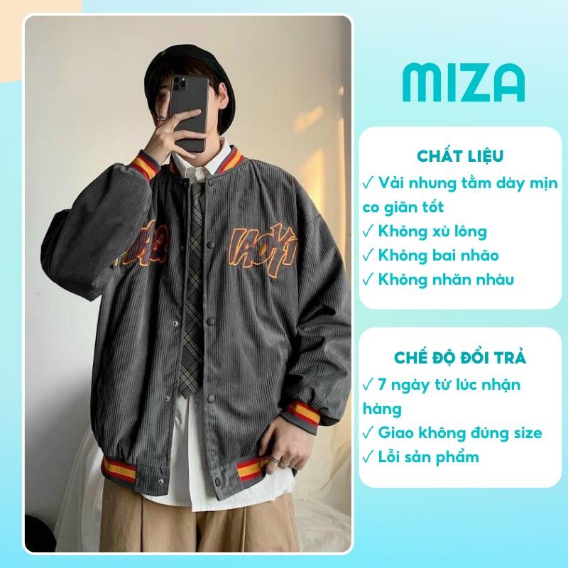 Áo bomber jacket nhung khoác nam nữ unisex gió cúc bấm form rộng local brand ulzzang phong cách hàn quốc đep IAO