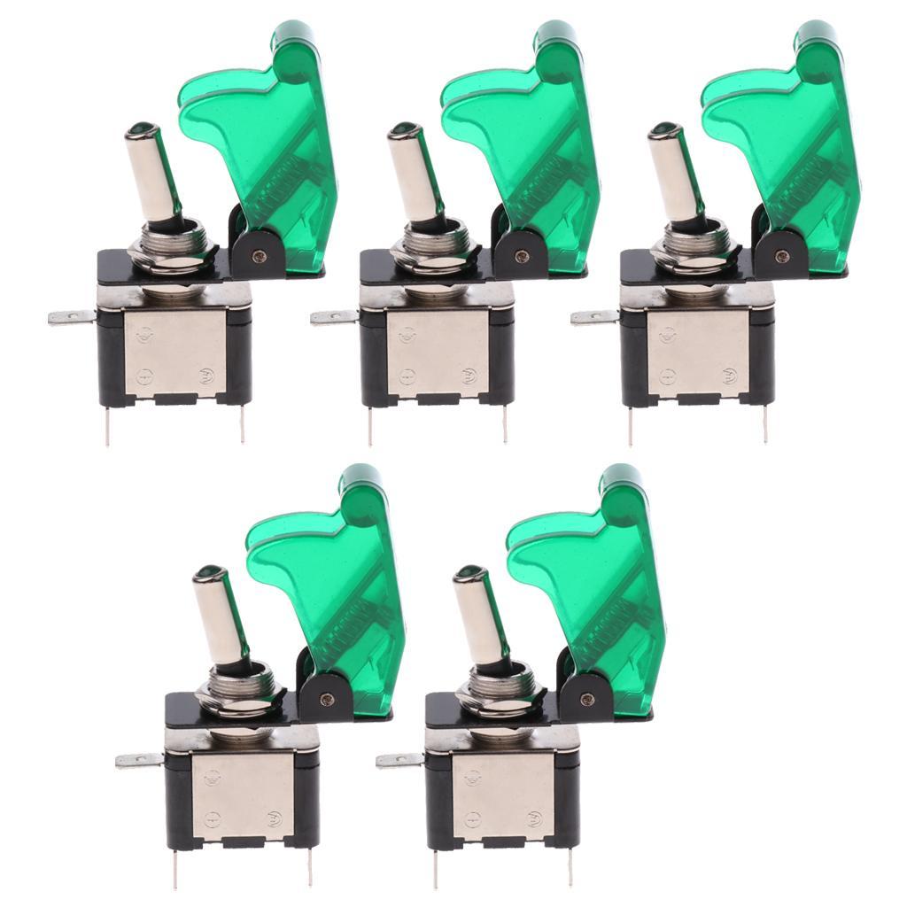 5 Pieces LED Illuminated Toggle Switch with  Boat 12V 20A