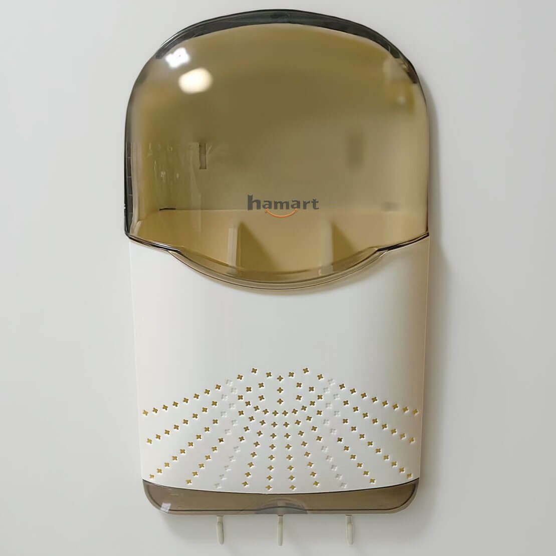 Hộp Đựng Đũa Thìa Treo Tường Có Nắp Đậy Khay Thoát Nước 3 Móc Nhựa Treo Đồ Kèm Miếng Dán Siêu Dính