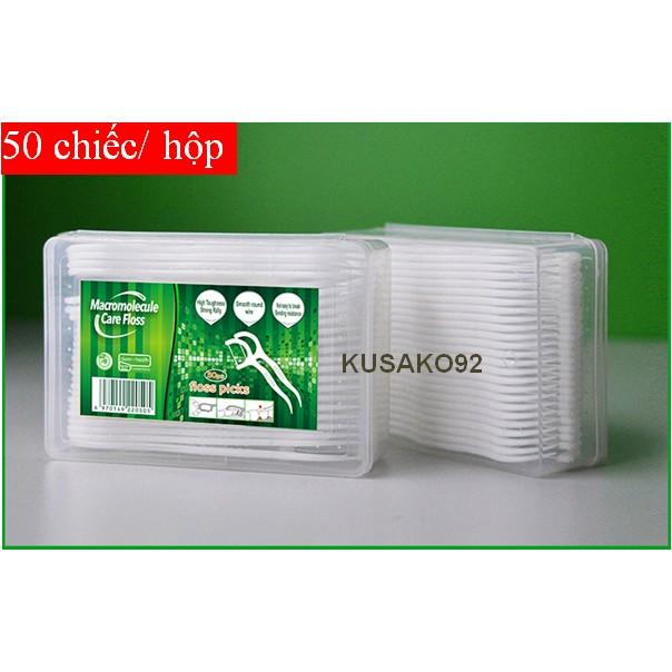 Tăm chỉ nha khoa Macromolecule hộp 10-50 chiếc/ Dental floss/ Dental floss pick