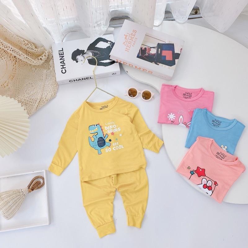 Bộ dài tay thun lạnh in hình cho bé trai/ bé gái