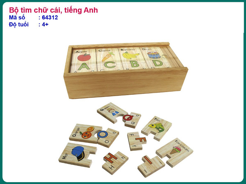 BỘ THẺ HỌC THÔNG MINH TÌM CHỮ CÁI TIẾNG ANH, VIỆT NAM SẢN XUẤT, AN TOÀN CHO BÉ